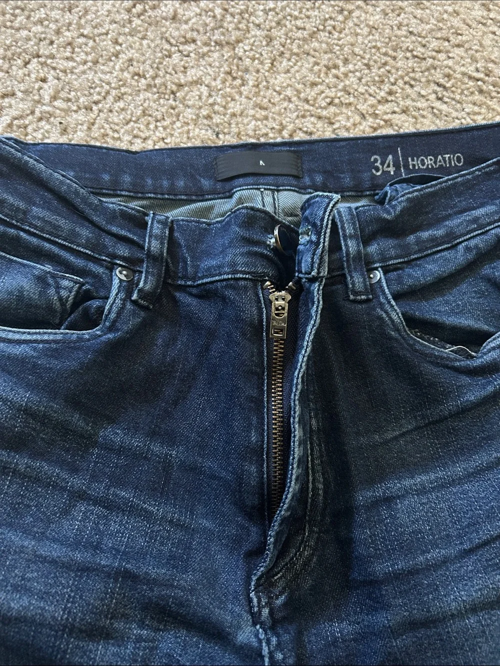 Blank NYC Men's Dark Blue Jeans 34 x 34